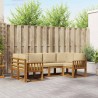 Ensemble de canapés d'extérieur 6 pcs Naturel et Beige 636535636535