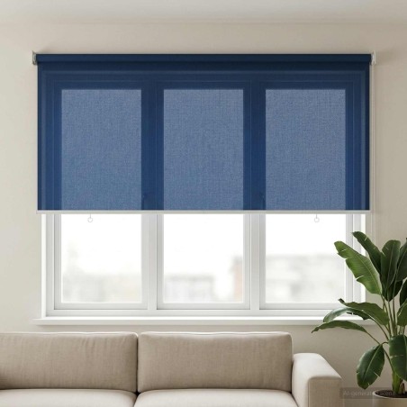 Store enrouleur extérieur à 90% de blocage UV Bleu 140 x 140 cm 636548636548