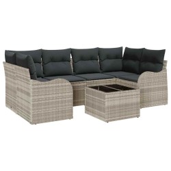 Ensemble de canapé de jardin Gris clair 55 x 55 x 37 cm 636556636556