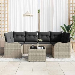 Ensemble de canapé de jardin Gris clair 55 x 55 x 37 cm 636556636556