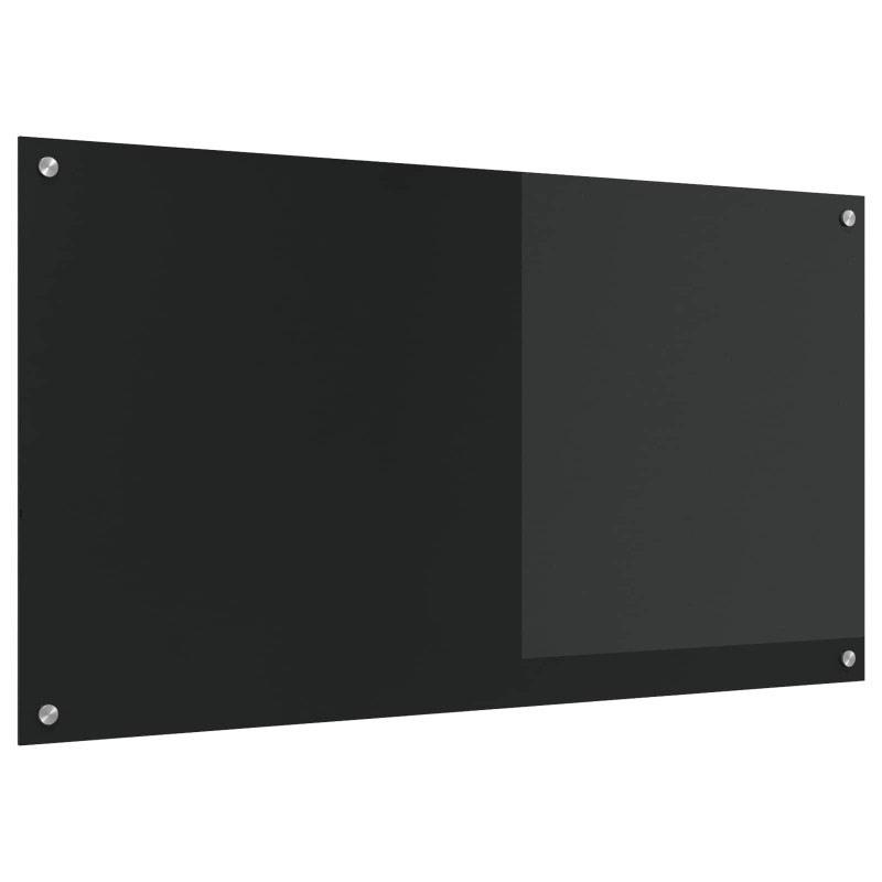 Crédence de cuisine Noir 110 x 60 cm verre trempé 636558636558
