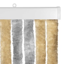 Rideau anti-insectes en chenille Gris et Beige 56 x 185 cm 636559636559