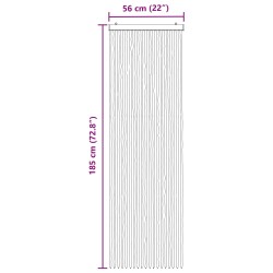 Rideau anti-insectes en chenille Gris et Beige 56 x 185 cm 636559636559