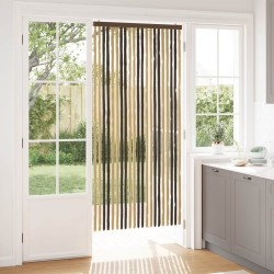 Rideau anti-insectes en chenille Marron foncé et beige 636560636560