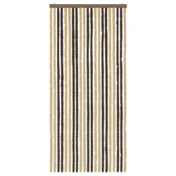 Rideau anti-insectes en chenille Marron foncé et beige 636560636560