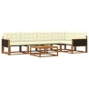 Ensemble de canapés d'extérieur 6 pcs Naturel et Crème 636562636562