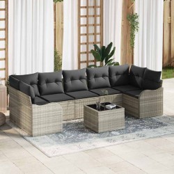 Ensemble de canapé de jardin Gris clair 55 x 55 x 37 cm 636568636568