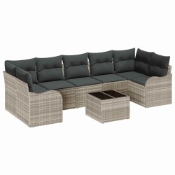 Ensemble de canapé de jardin Gris clair 55 x 55 x 37 cm 636568636568