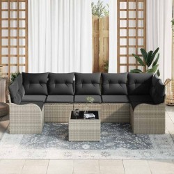 Ensemble de canapé de jardin Gris clair 55 x 55 x 37 cm 636568636568