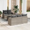 Ensemble de canapé de jardin Gris clair polyrotin 636574636574