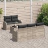 Ensemble de canapé de jardin Gris clair polyrotin 636574636574