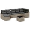 Ensemble de canapé de jardin Gris clair polyrotin 636575636575