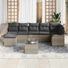 Ensemble de canapé de jardin Gris clair polyrotin 636575636575