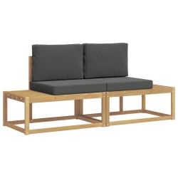 Ensemble de canapés d'extérieur 2 pcs Blanc et anthracite 636578636578