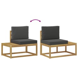 Ensemble de canapés d'extérieur 2 pcs Blanc et anthracite 636578636578