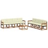Ensemble de canapés d'extérieur 9 pcs Naturel et Crème 636584636584