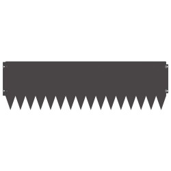 Bordure de Pelouse 10 pcs 103 x 30 cm Acier Noir 636587636587