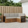 Ensembles de canapés avec coussin 4 pcs Bois d'Acacia Massif 636593636593