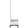 Bac de jardin avec treillis et roues Blanc 80 x 40 x 131,5 cm 636597636597