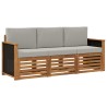 Ensembles de canapés avec coussin 3 pcs Bois d'Acacia Massif 636602636602