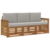 Ensembles de canapés avec coussin 3 pcs Bois d'Acacia Massif 636606636606