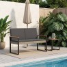 Banc extérieur Gris et Gris foncé 107 x 61 x 80 cm polyrotin 636609636609