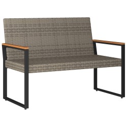 Banc extérieur Gris et Gris foncé 107 x 61 x 80 cm polyrotin 636609636609