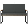 Banc extérieur Gris et Gris foncé 107 x 61 x 80 cm polyrotin 636609636609