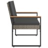 Banc extérieur Gris et Gris foncé 107 x 61 x 80 cm polyrotin 636609636609