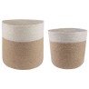 Ensemble de Pots à Plantes 2 pcs Naturel et Blanc Ø 28 x 28 cm 636614636614