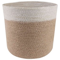 Ensemble de Pots à Plantes 2 pcs Naturel et Blanc Ø 28 x 28 cm 636614636614