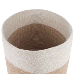 Ensemble de Pots à Plantes 2 pcs Naturel et Blanc Ø 28 x 28 cm 636614636614