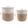 Ensemble de Pots à Plantes 2 pcs Naturel et Blanc Ø 28 x 28 cm 636614636614