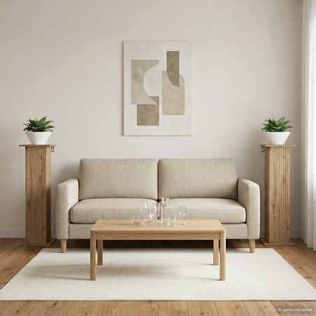 Support de Plante 2 pc Chêne artisanal 30,5 x 30 x 100,5 cm 636617636617