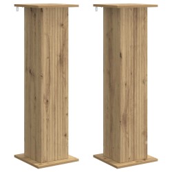 Support de Plante 2 pc Chêne artisanal 30,5 x 30 x 100,5 cm 636617636617