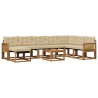 Ensemble de canapés d'extérieur 9 pcs Naturel et Beige 636626636626