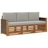 Ensembles de canapés avec coussin 3 pcs Bois d'Acacia Massif 636639636639
