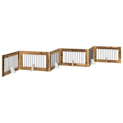 Porte de chien pliable avec supports 6 pcs Bois ancien 602 cm 636640636640