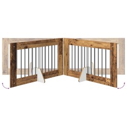 Porte de chien pliable avec supports 6 pcs Bois ancien 602 cm 636640636640