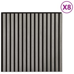 Panneaux muraux 8 pcs Gris 60,5 x 60 cm 636641636641