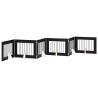 Porte de chien pliable avec supports 6 pcs Chêne noir 482 cm 636647636647