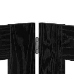 Porte de chien pliable avec supports 6 pcs Chêne noir 482 cm 636647636647