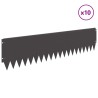 Bordure de Pelouse 10 pcs 103 x 25 cm Acier Noir 636659636659