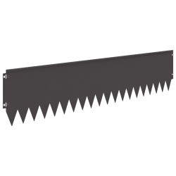 Bordure de Pelouse 10 pcs 103 x 25 cm Acier Noir 636659636659