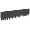 Bordure de Pelouse 10 pcs 103 x 25 cm Acier Noir 636659636659