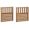 Accoudoirs 2 pcs Marron 60 x 6 x 61 cm Bois d'ingénierie 636667636667