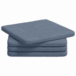 Coussins de siège 4 pcs Bleu 40 x 40 x 3 cm 636671636671