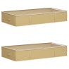 Boîte de rangement avec fenêtre transparente 2 pcs Crème 636676636676