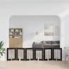 Porte de chien pliable avec supports 6 pcs Chêne noir 362 cm 636680636680