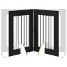 Porte de chien pliable avec supports 6 pcs Chêne noir 362 cm 636680636680